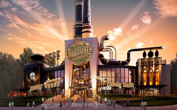 er opent een nieuw restaurant: de charlies chocolate factory