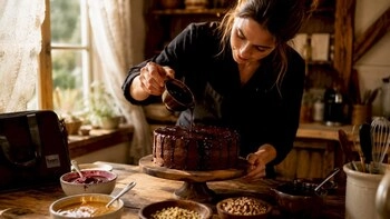 voorbeelden van creatieve garneringen voor desserts voor bakkers
