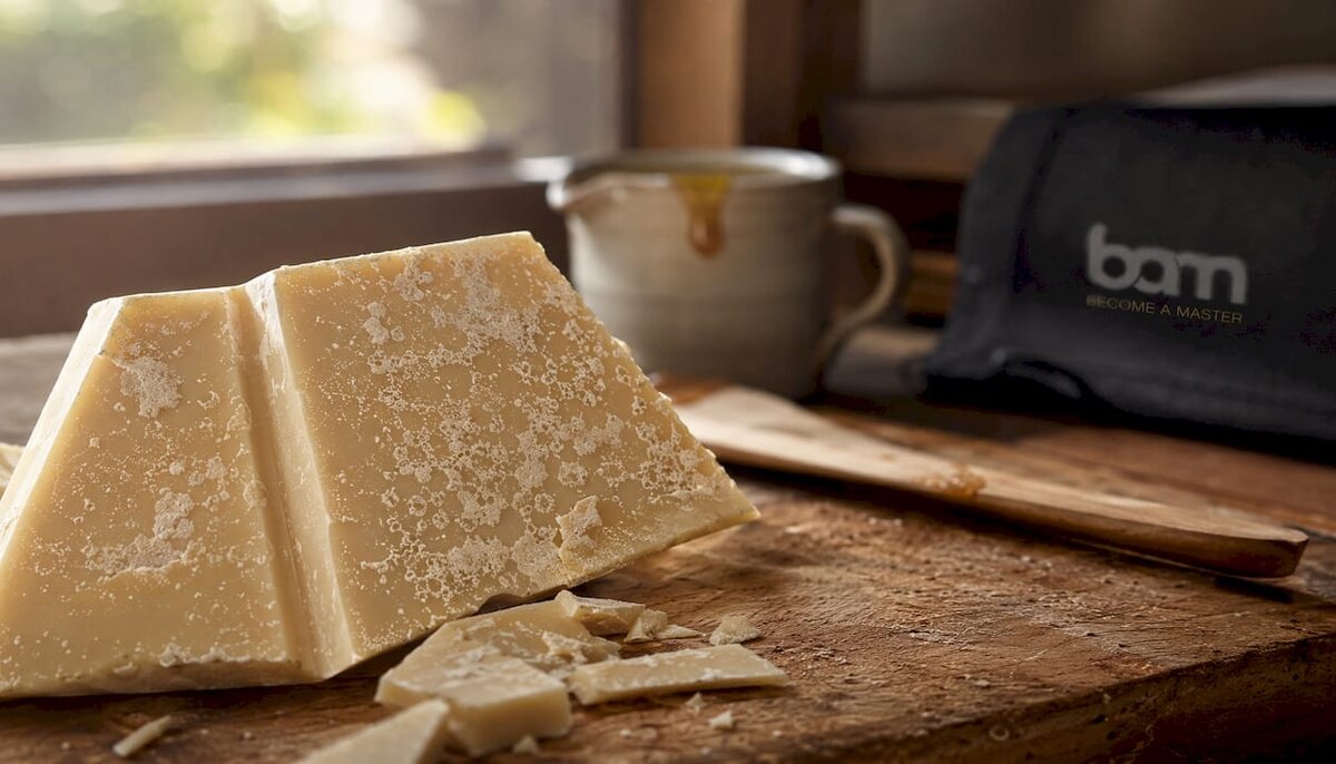 Close-up van witte chocolade met suikerbloei