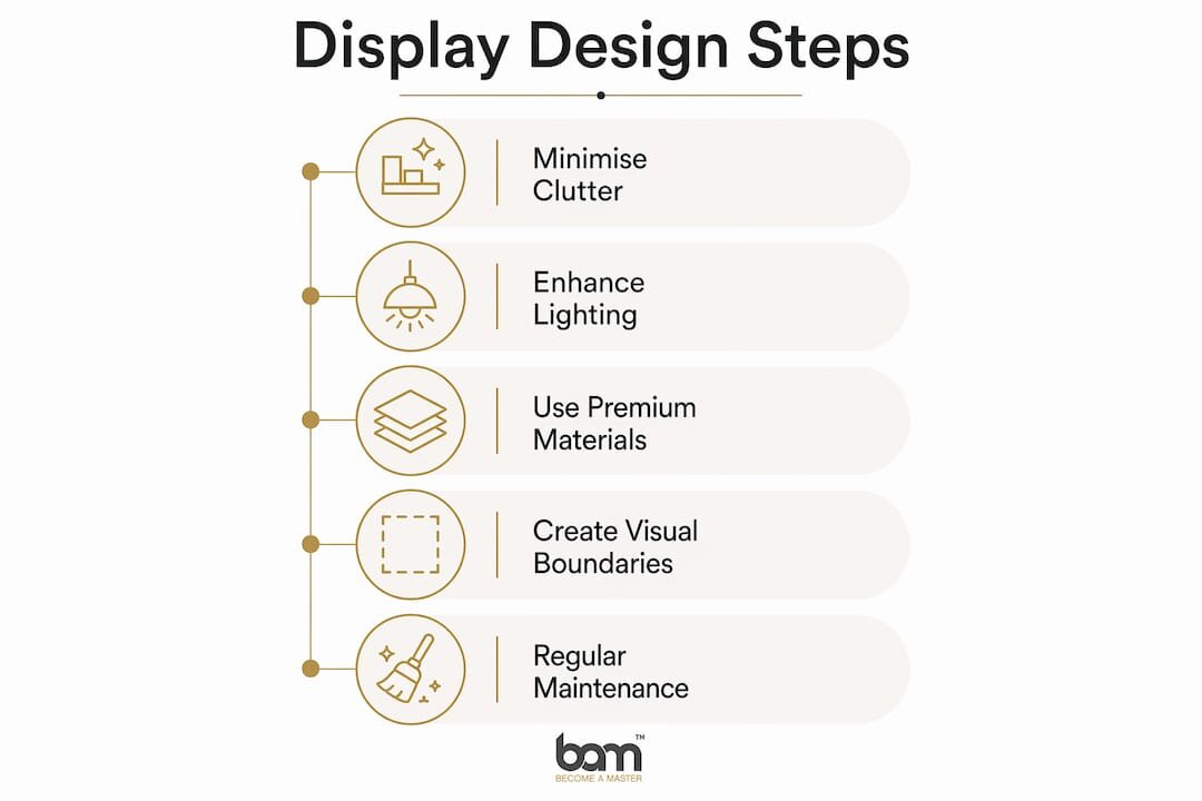 Infographic over ontwerpprincipes voor etalages in bakkerijen