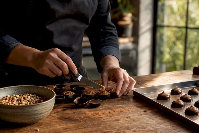 hoe lang blijven pralines met een smeerbare vulling eigenlijk goed