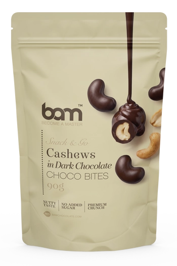Cashewnoten in pure chocolade, 90 g