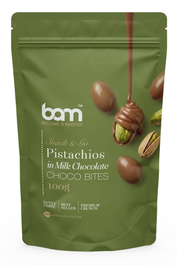 pistachenoten in melkchocolade 100 g