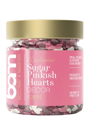 Suiker Roze Harten decoratie, 130 g