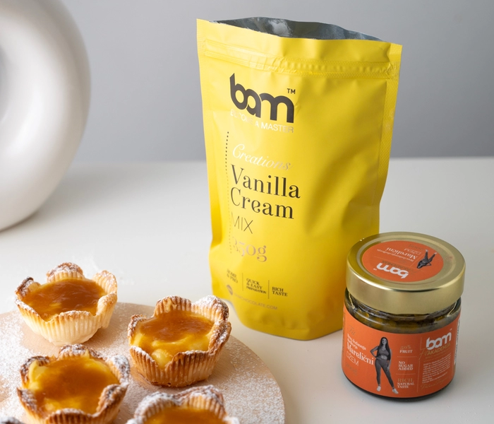 vanille madeliefjes met fit abrikozenjam