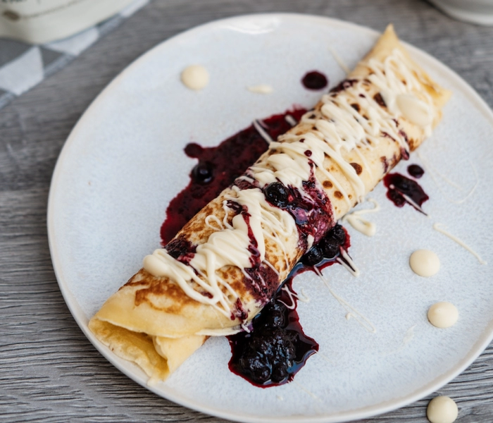witte chocolade pannenkoeken