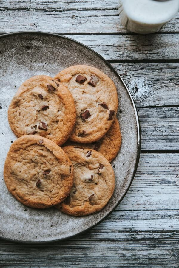 veganistische koekjes met chocoladestukjes