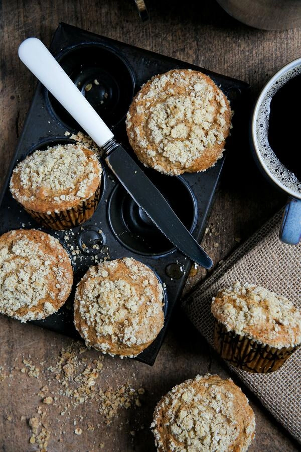 muffins met appelkruimel