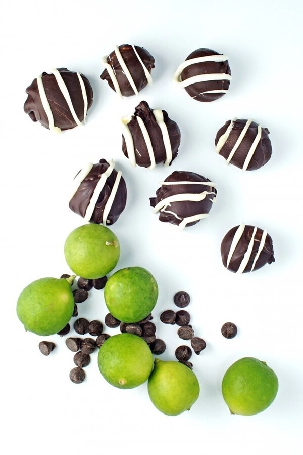 chocoladetruffels met limoenvulling