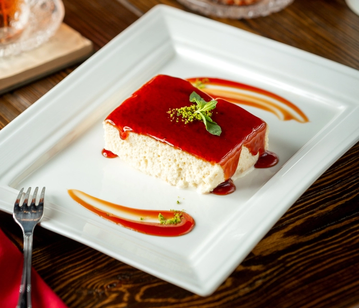 no-bake aardbeienjam cheesecake