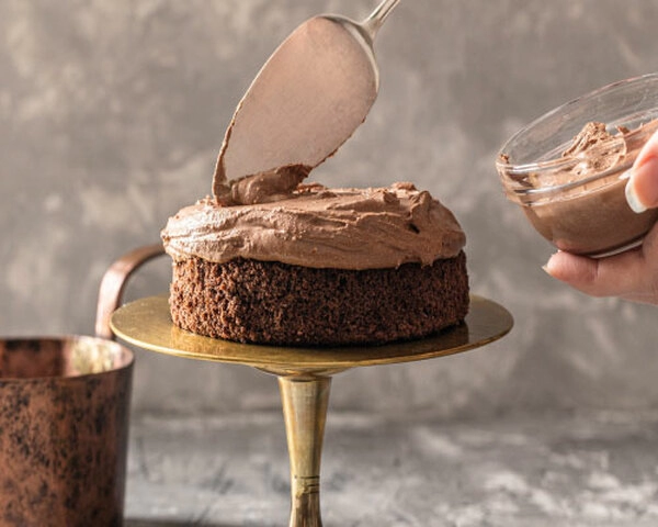 chocoladetaart met rode wijn