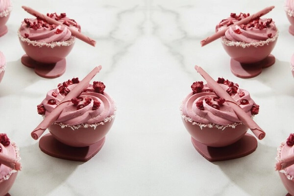 robijnrode chocolademousse met frambozen