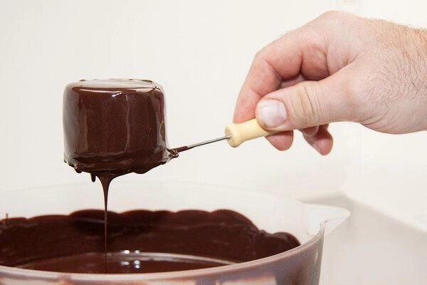 zoete chocolade topping