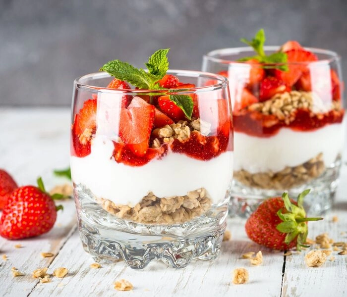 snel mascarpone dessert met aardbeien